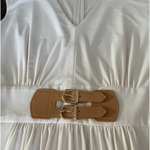 RALPH LAUREN size 10 cream/ivory long dress - Picture 2 of 5